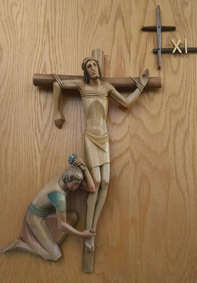 Eleventh Station: Jesus is nailed to the cross