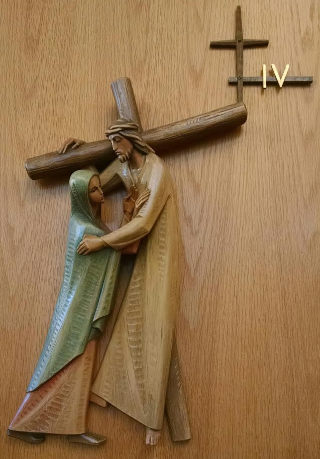 Fourth Station: Jesus meets his mother, Mary