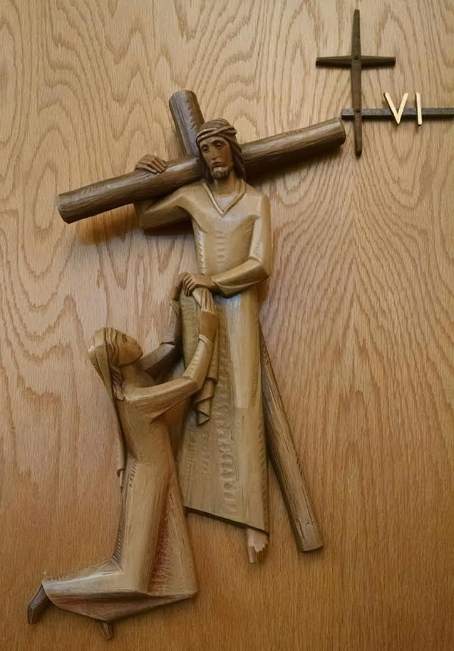 Sixth Station: Veronica wipes the face of Jesus